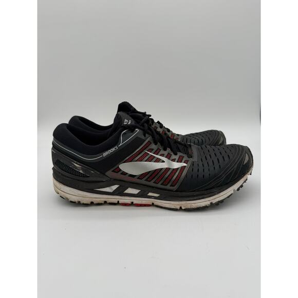 Brooks Mens Transcend Black Red Running Shoes 1102761D080 Size 15 - Picture 1 of 6
